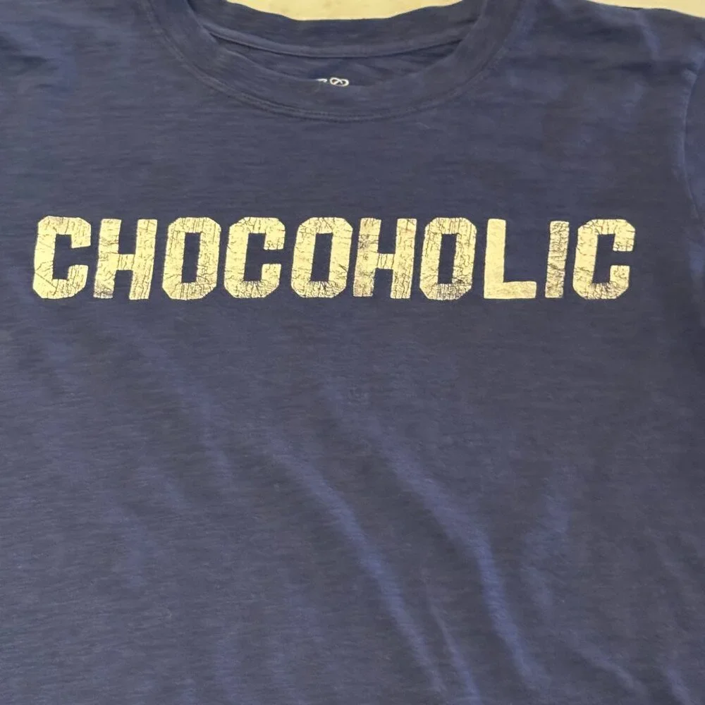 J.Crew Chocoholic Graphic Tee Navy Cotton Short Sleeve Size S - Picture 5 of 6